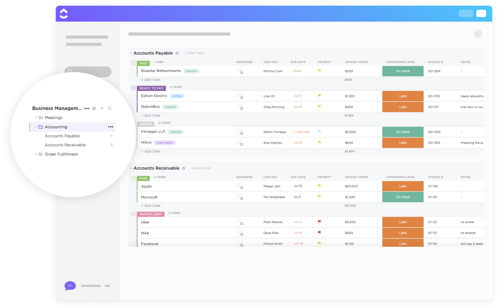 ClickUp Accounting Template 