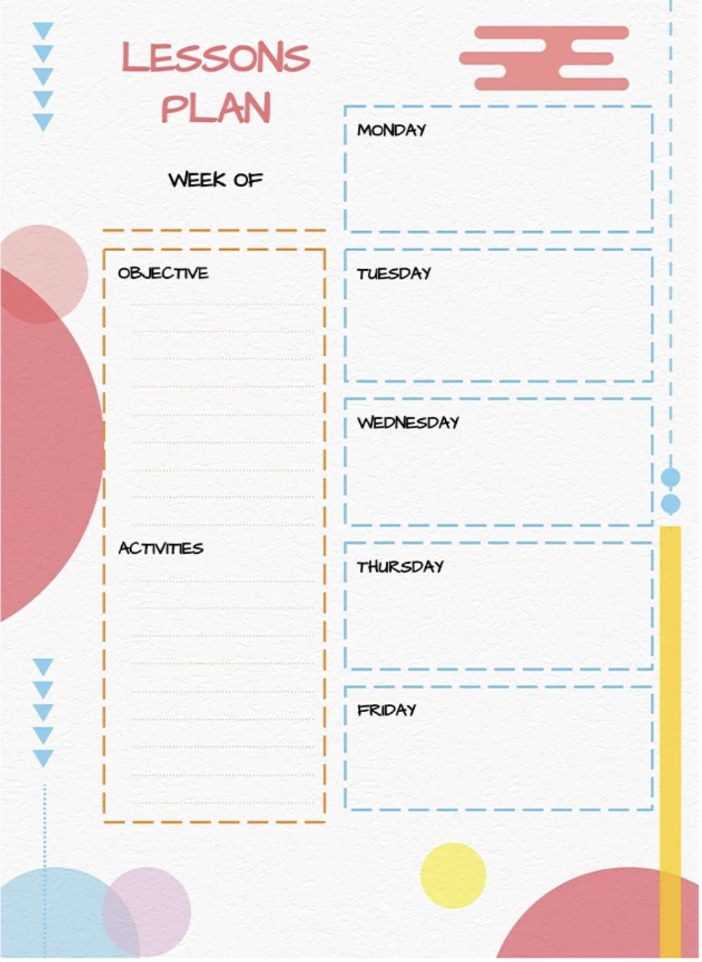 Google Sheets Lesson Plan Template