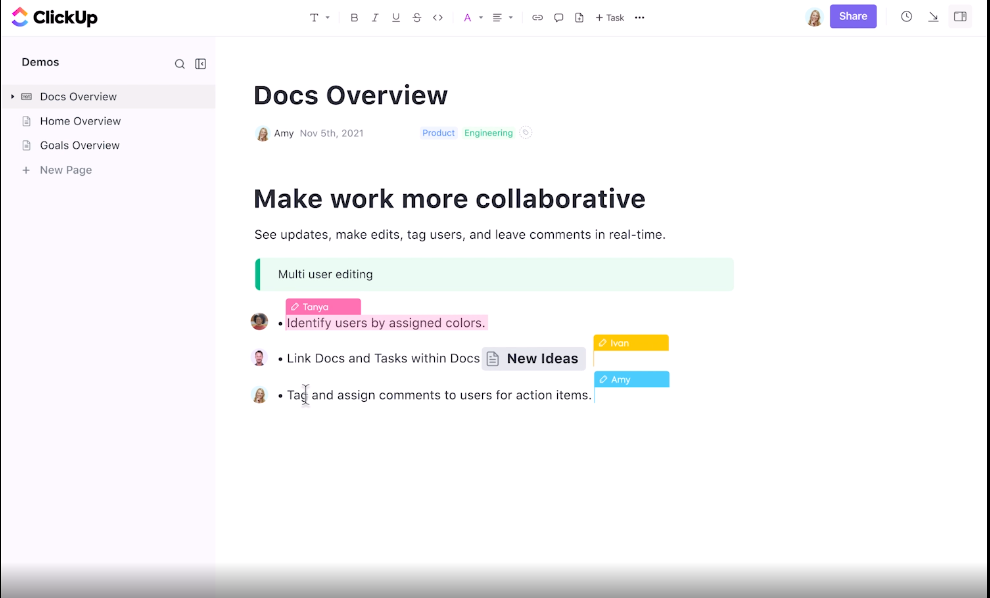 ClickUp Docs