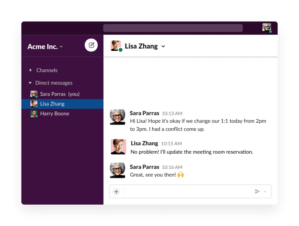 Mensagens diretas no Slack: Chanty Vs Slack
