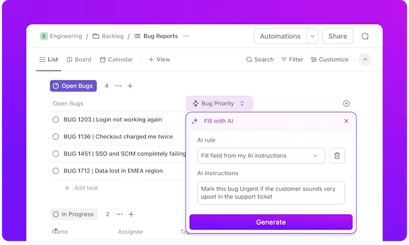 ClickUp Automation 