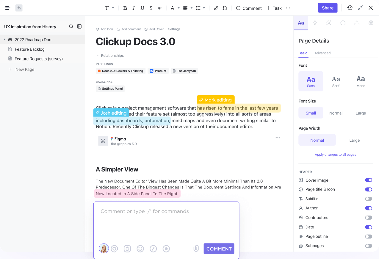 ClickUp Interface 