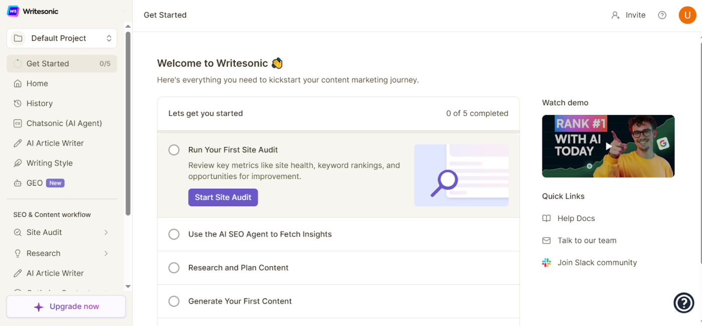 Writersonic: Rytr AI Alternative