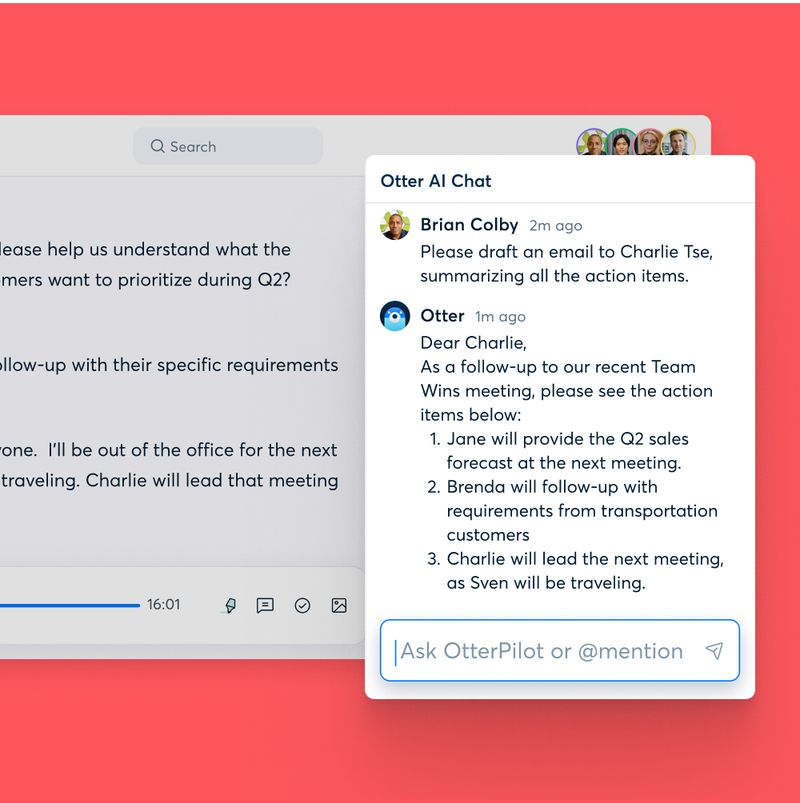 AI content generation with Otter AI
