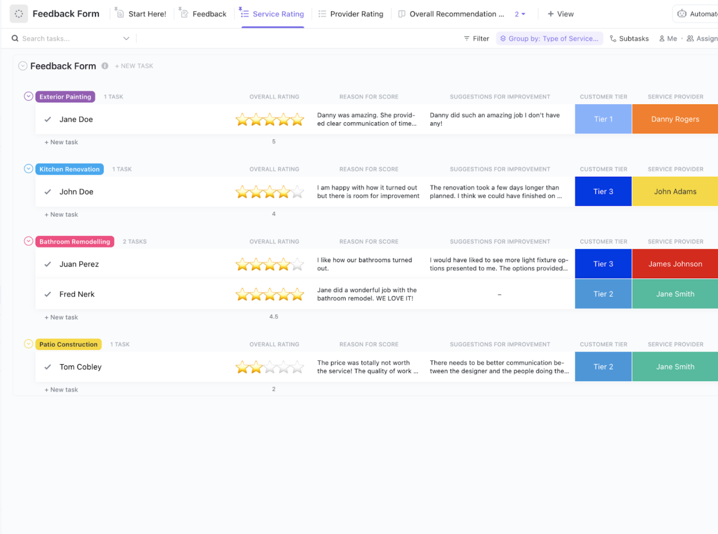 ClickUp Form View with advanced features and business structures
