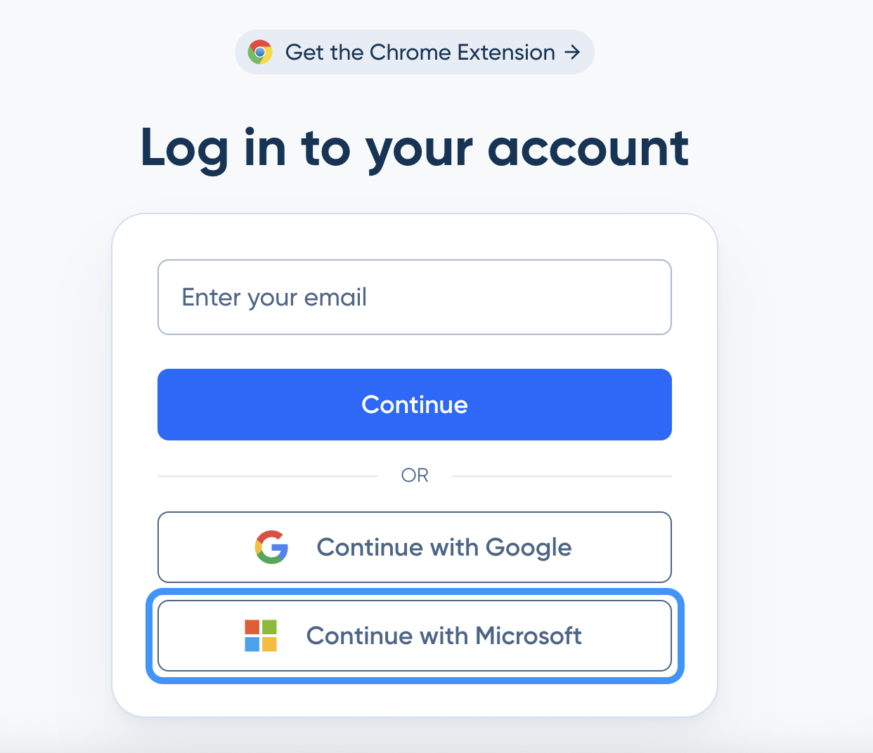 Connectez-vous avec Microsoft