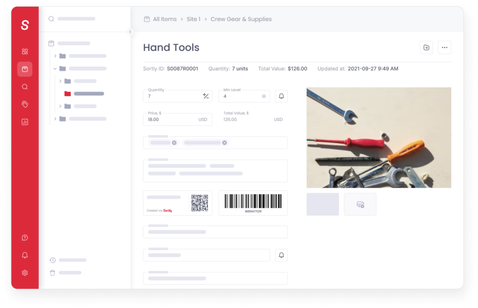 Sortly data collection software