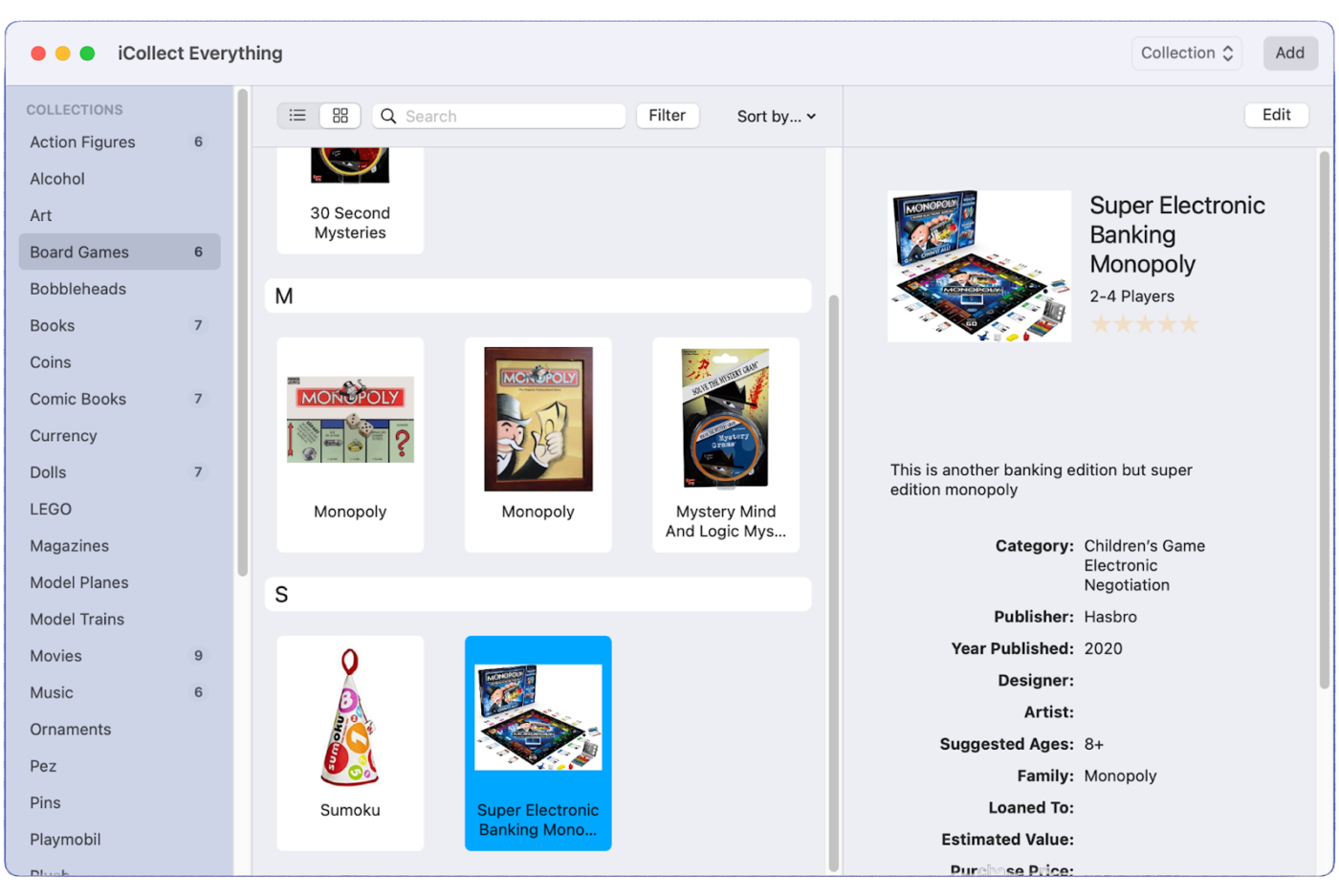 iCollect Everything: collection tracking software