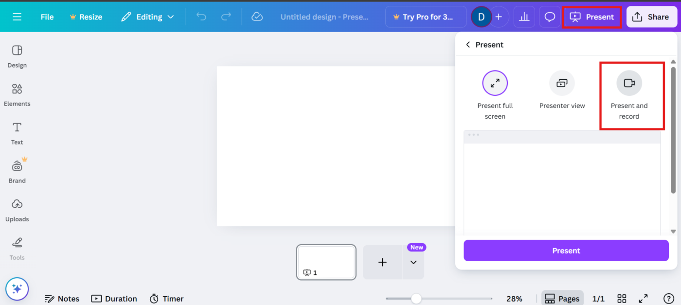 Studio di registrazione Canva: come registrare lo schermo su Canva