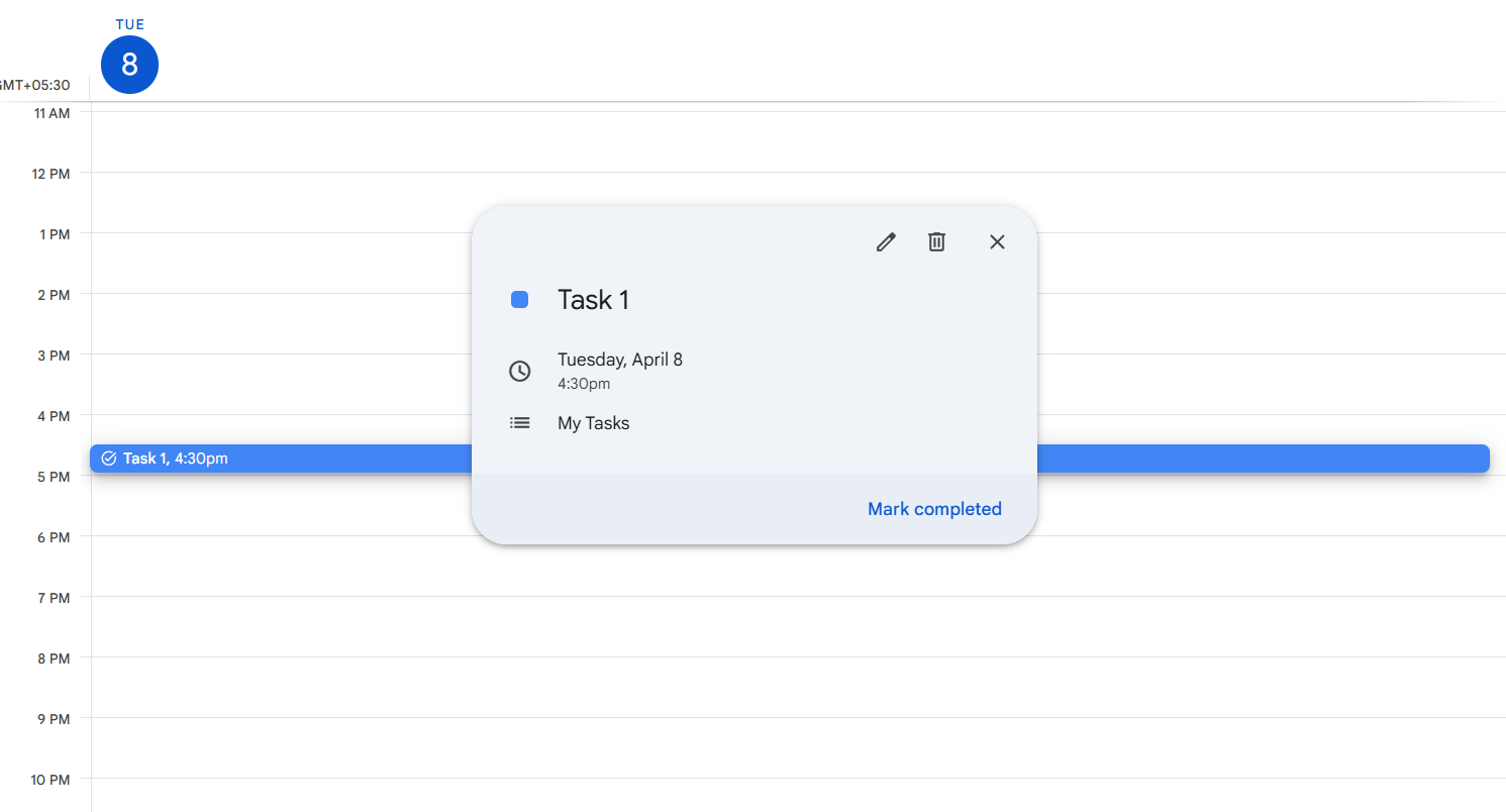 Click the task you want to edit : How to Set Reminders on Google Calendar