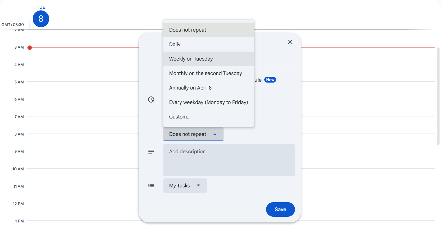 Choose when the task is due : How to Set Reminders on Google Calendar