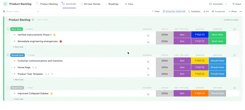Campi personalizzati ClickUp: audit CRO