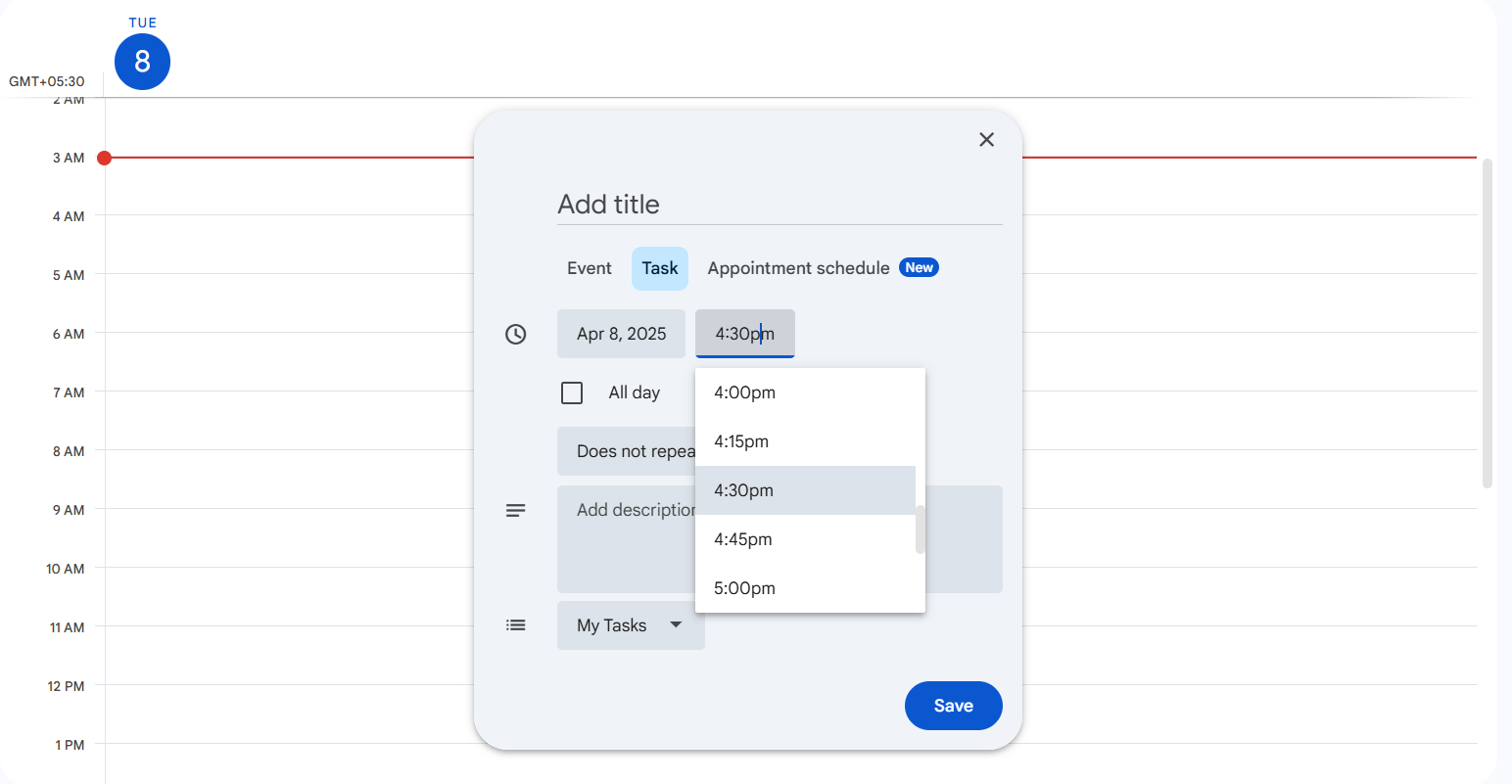 Set a date and time