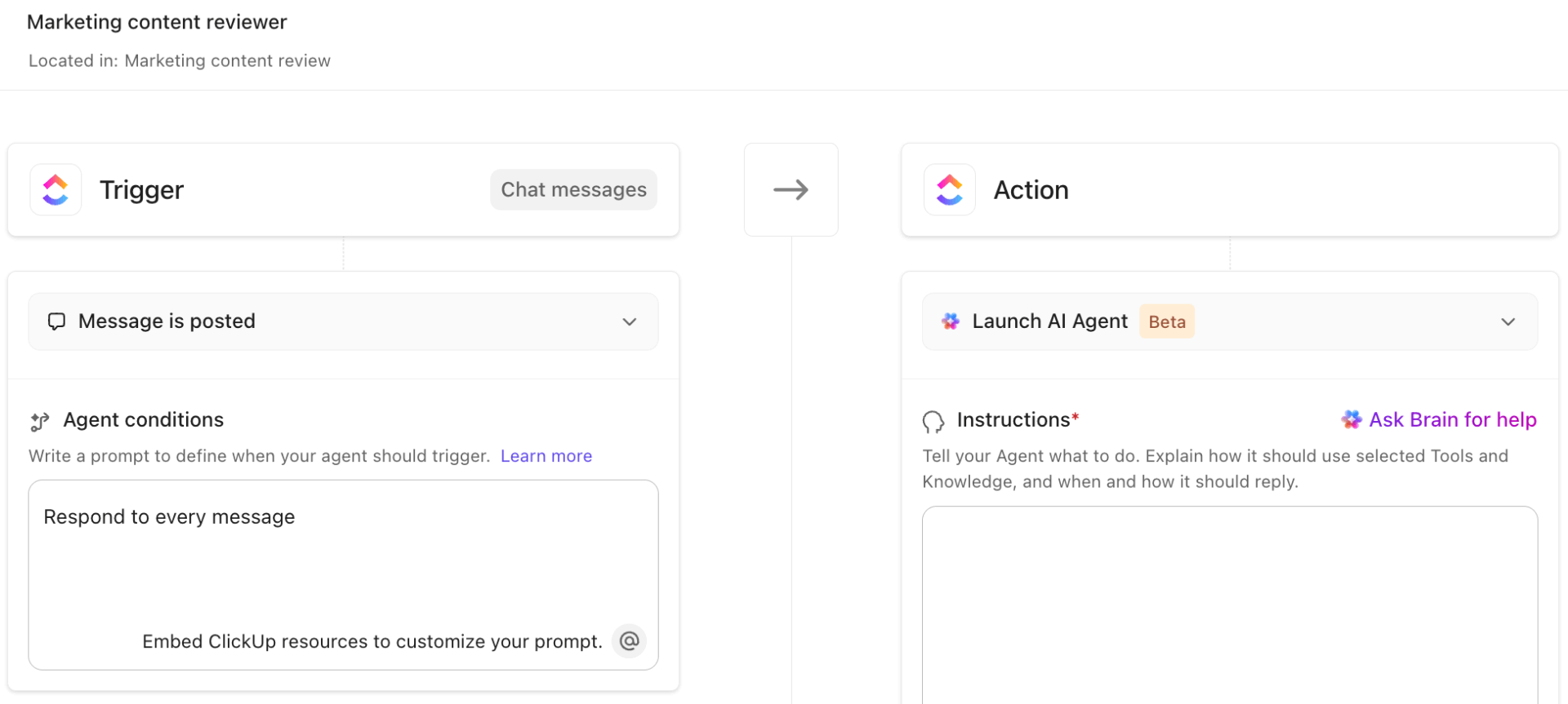 ClickUp's Custom Agents