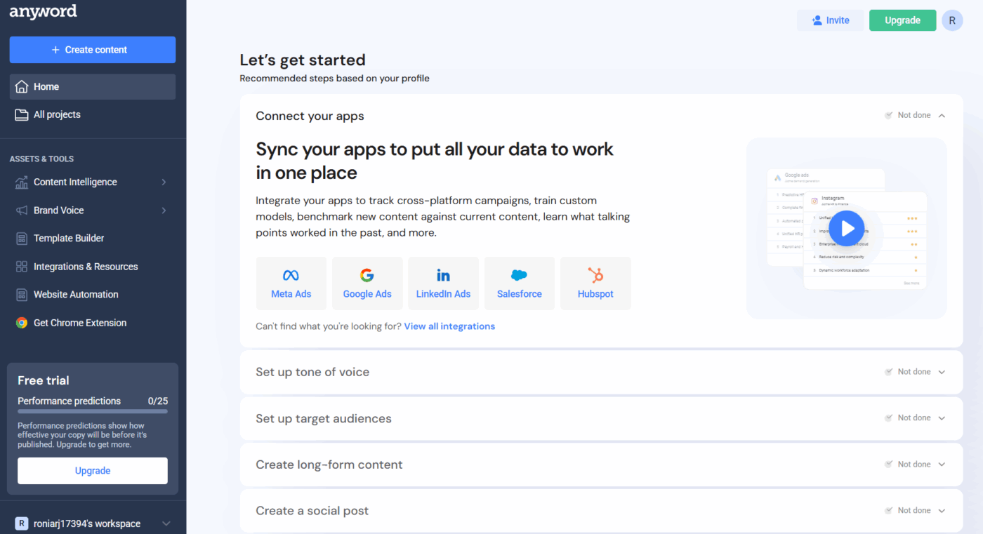 Anyword Dashboard