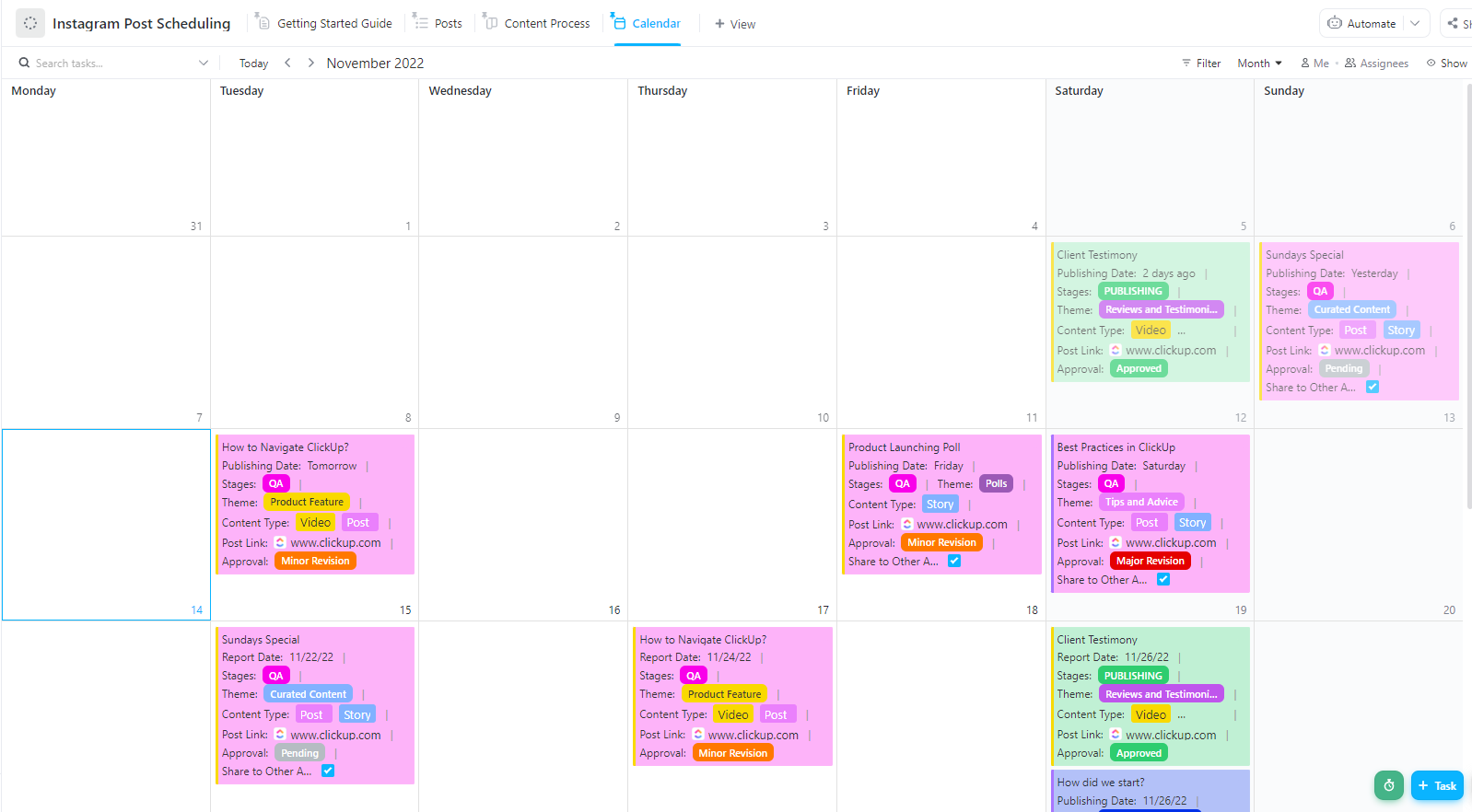 Calendar Dashboard