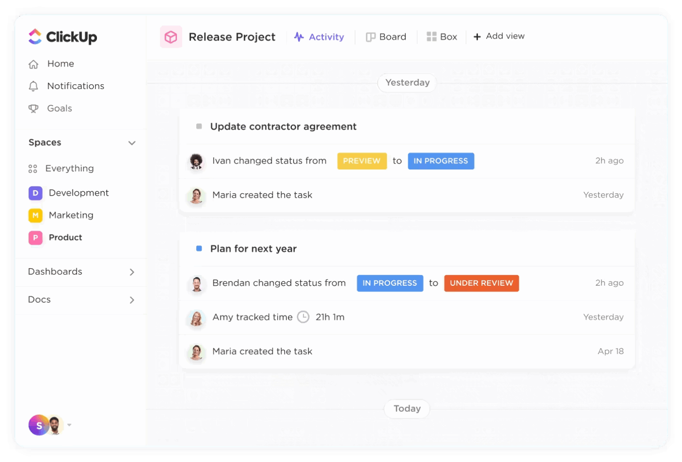 Plan, track, and update all your construction projects with ClickUp for Construction Teams
