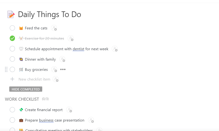 ClickUp Daily To-Do List