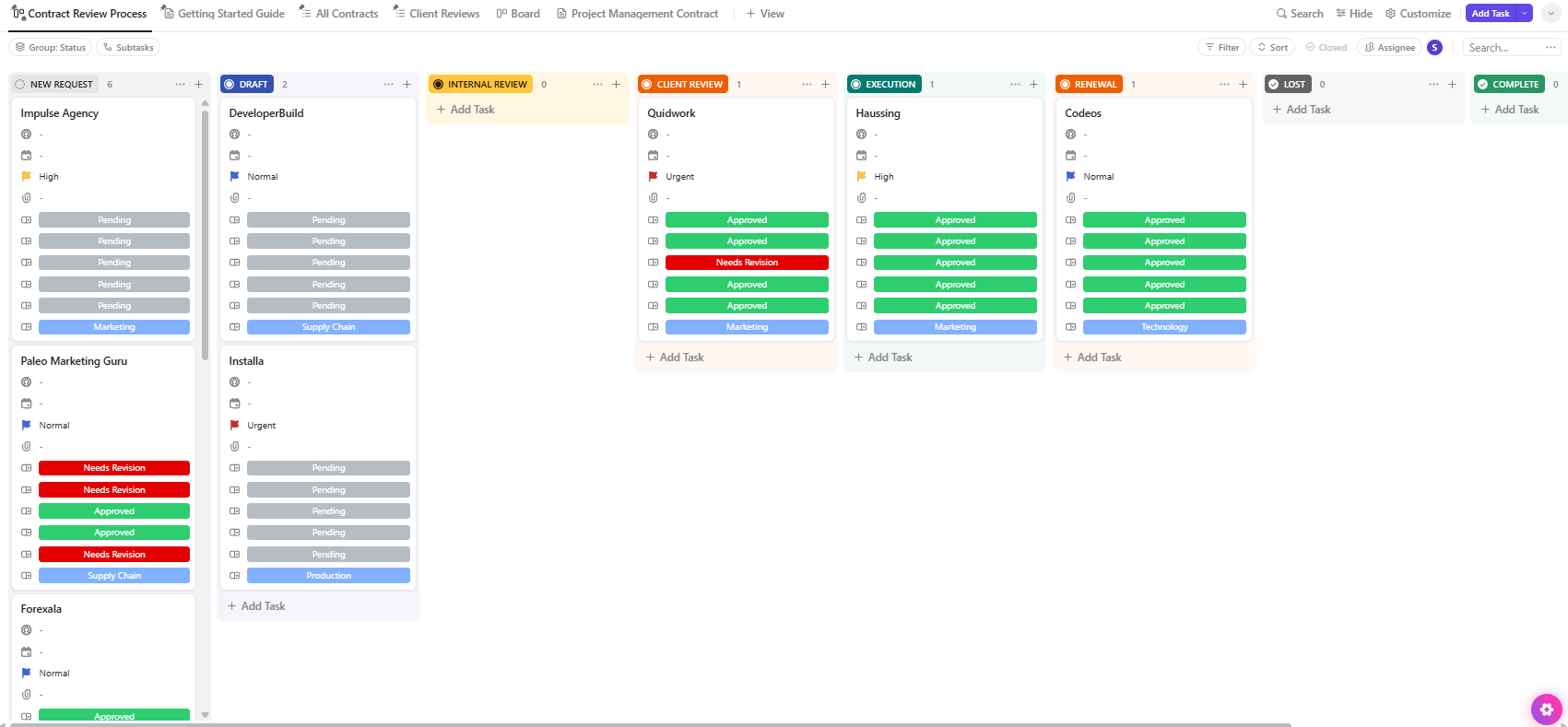 ClickUp Contract Review