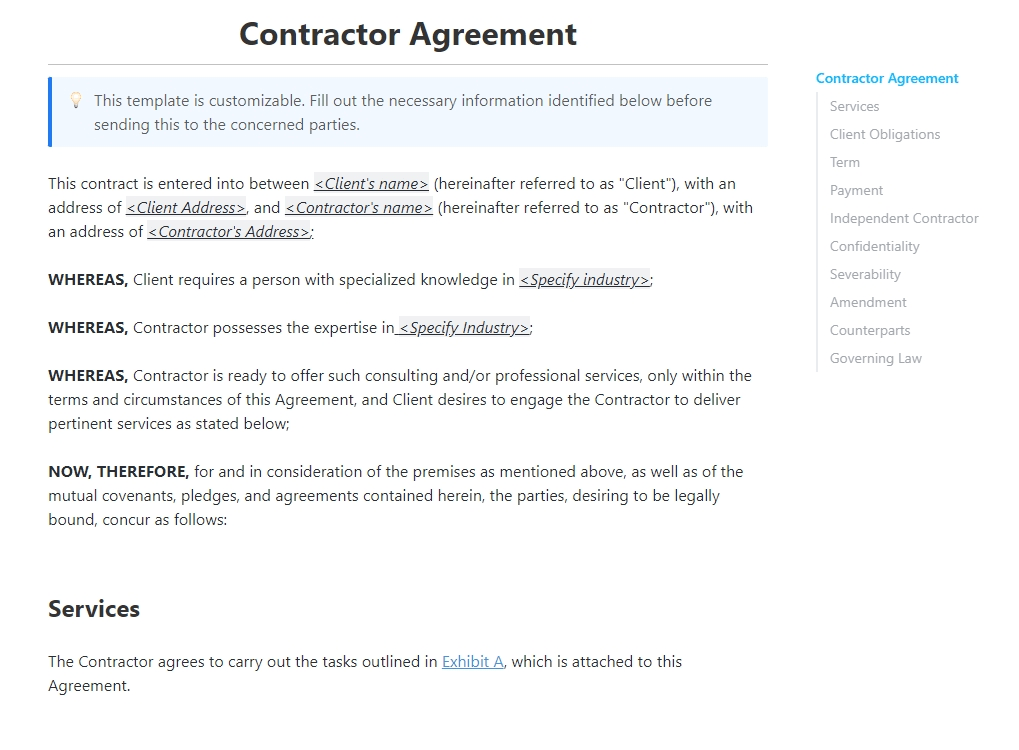 ClickUp Contractor Agreement