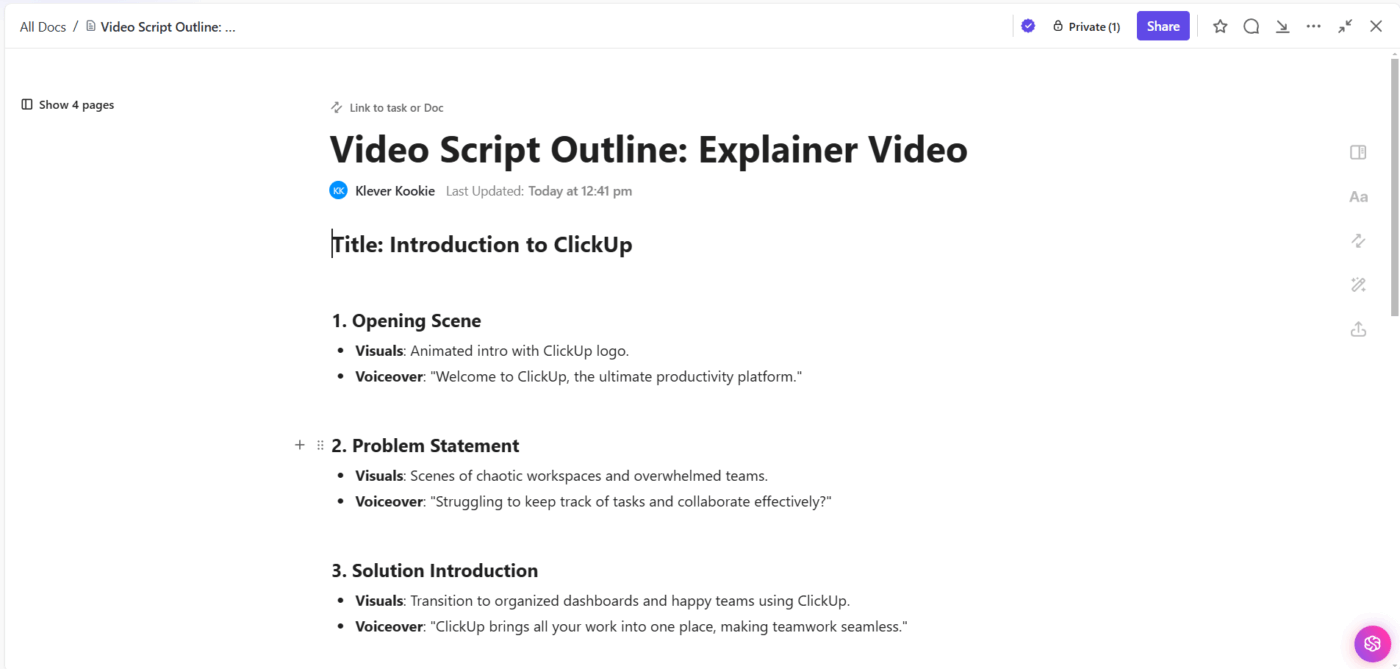 ClickUp Docs 