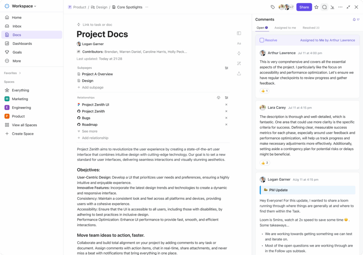 ClickUp Docs : Amplenote Alternatives