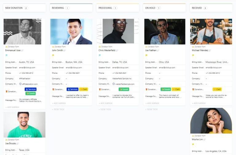ClickUp Donation Form Template