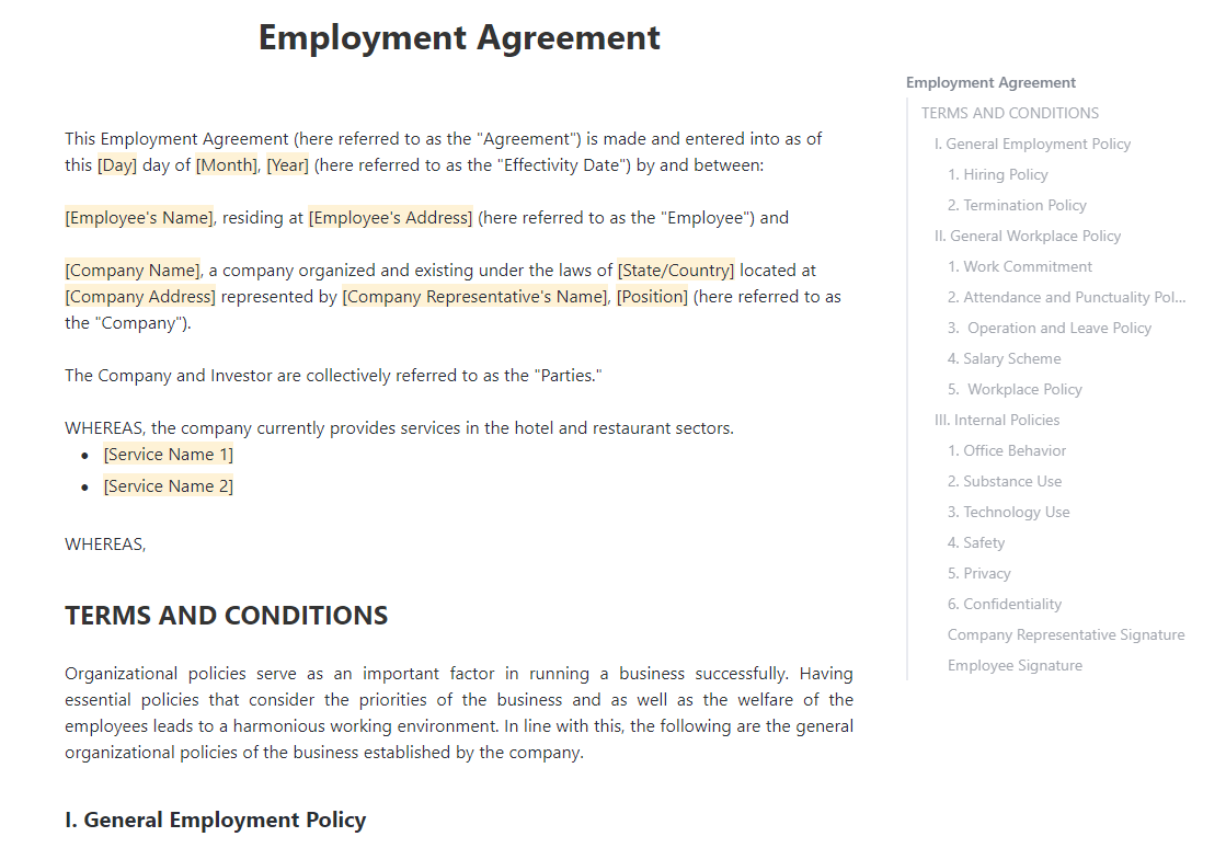 ClickUp Employment Agreement