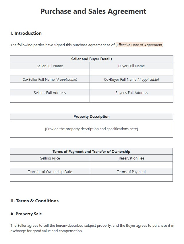 ClickUp Purchase and Sales Agreement