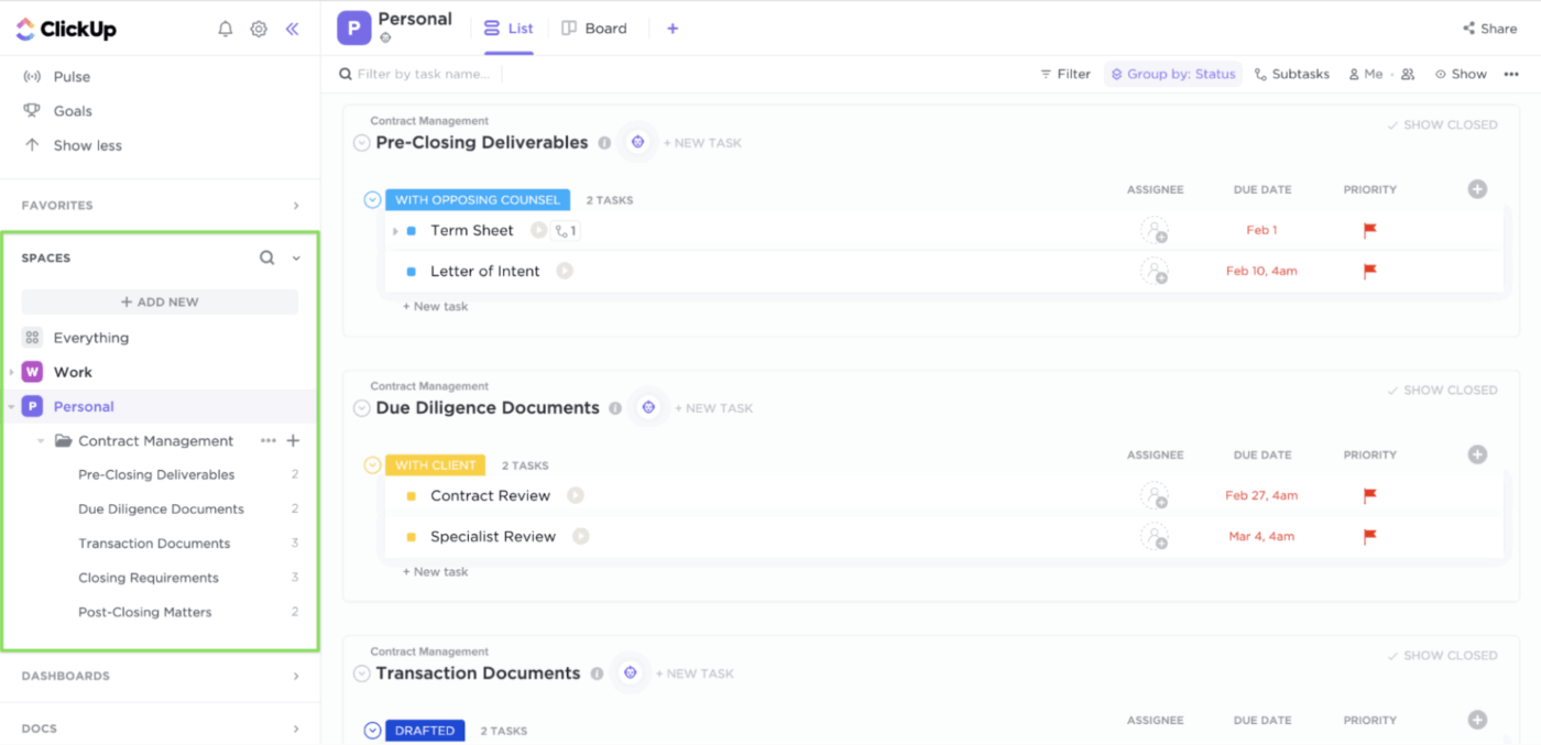ClickUp Tasks