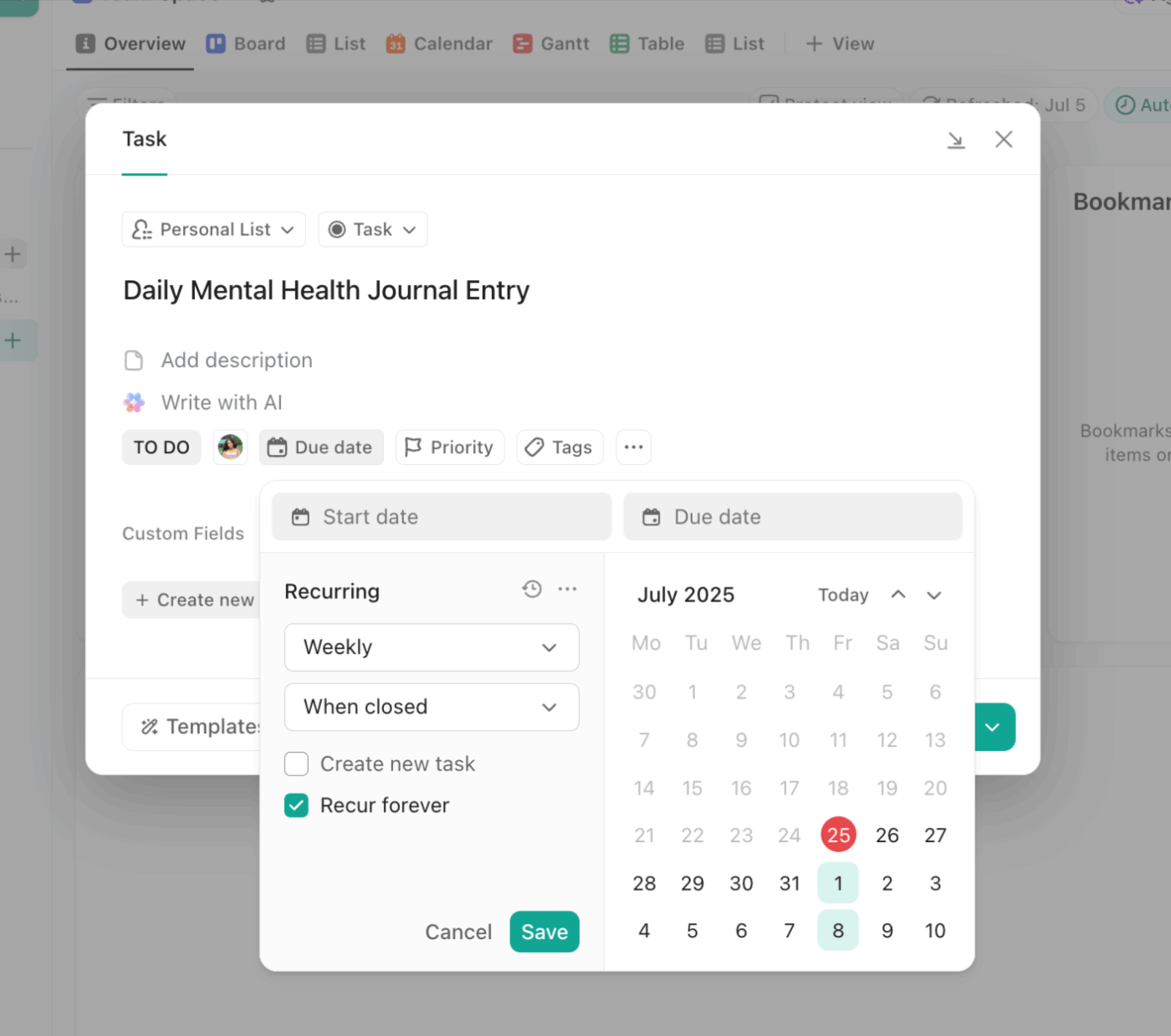 ClickUp Tasks