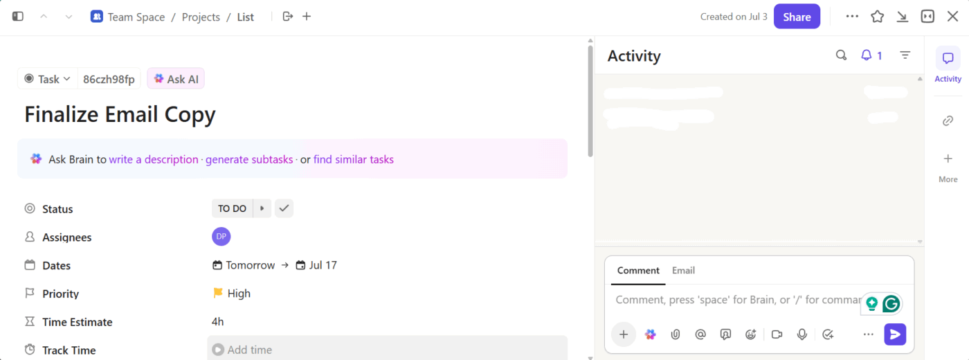 ClickUp 작업 관리 플랫폼: 마케팅의 7가지 기능