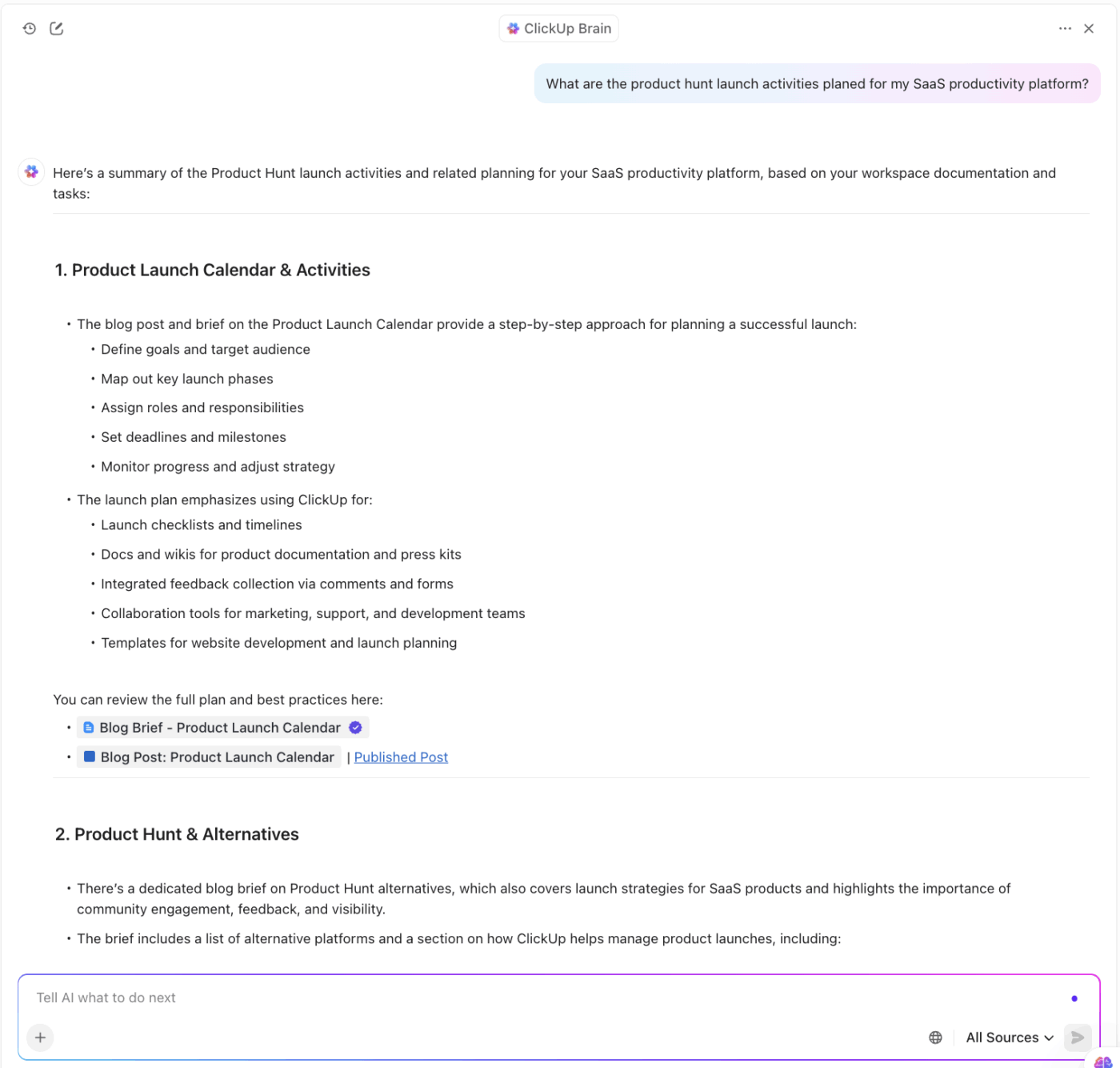 ClickUp Brain: 마케팅의 7가지 기능