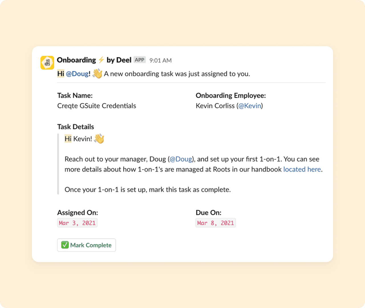 Deel Slack Integration