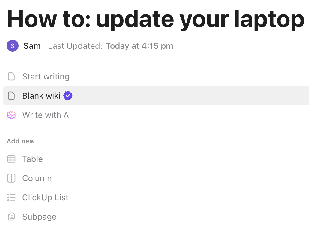ClickUp Docs: Alternatif Trainual