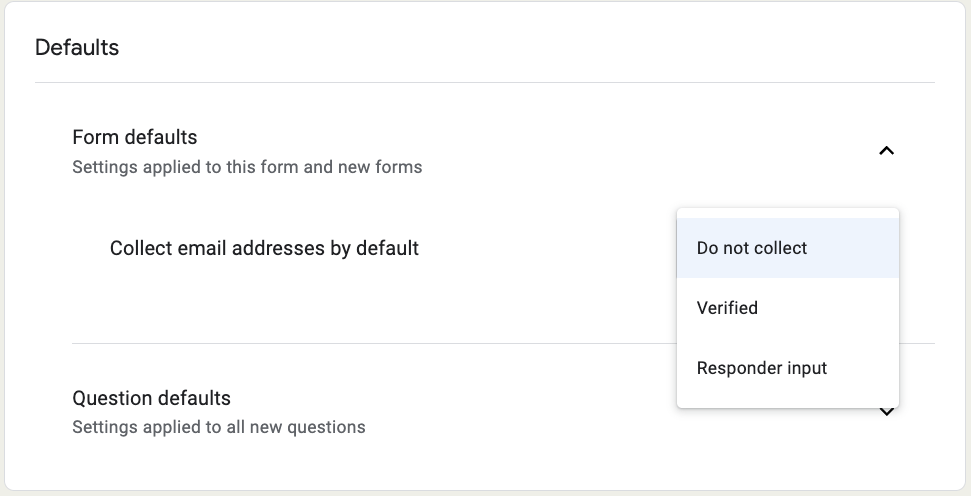 Standardwerte für Formulare – So machen Sie ein Google-Formular anonym
