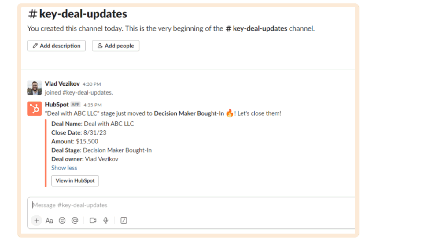HubSpot Slack Integration