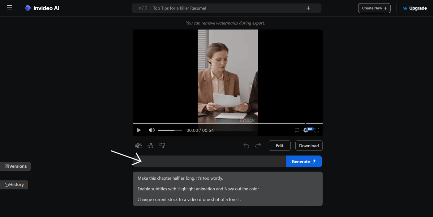 InVideo Dashboard