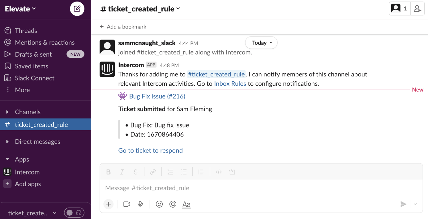 Intercom Slack Integration