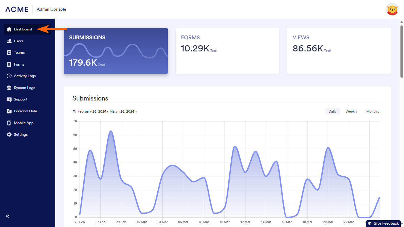 Jotform Dashboard