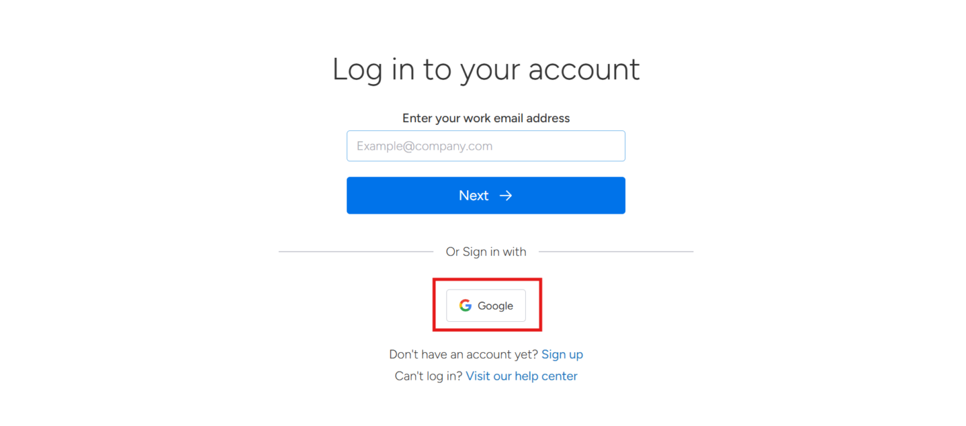 google log in_Monday.com login