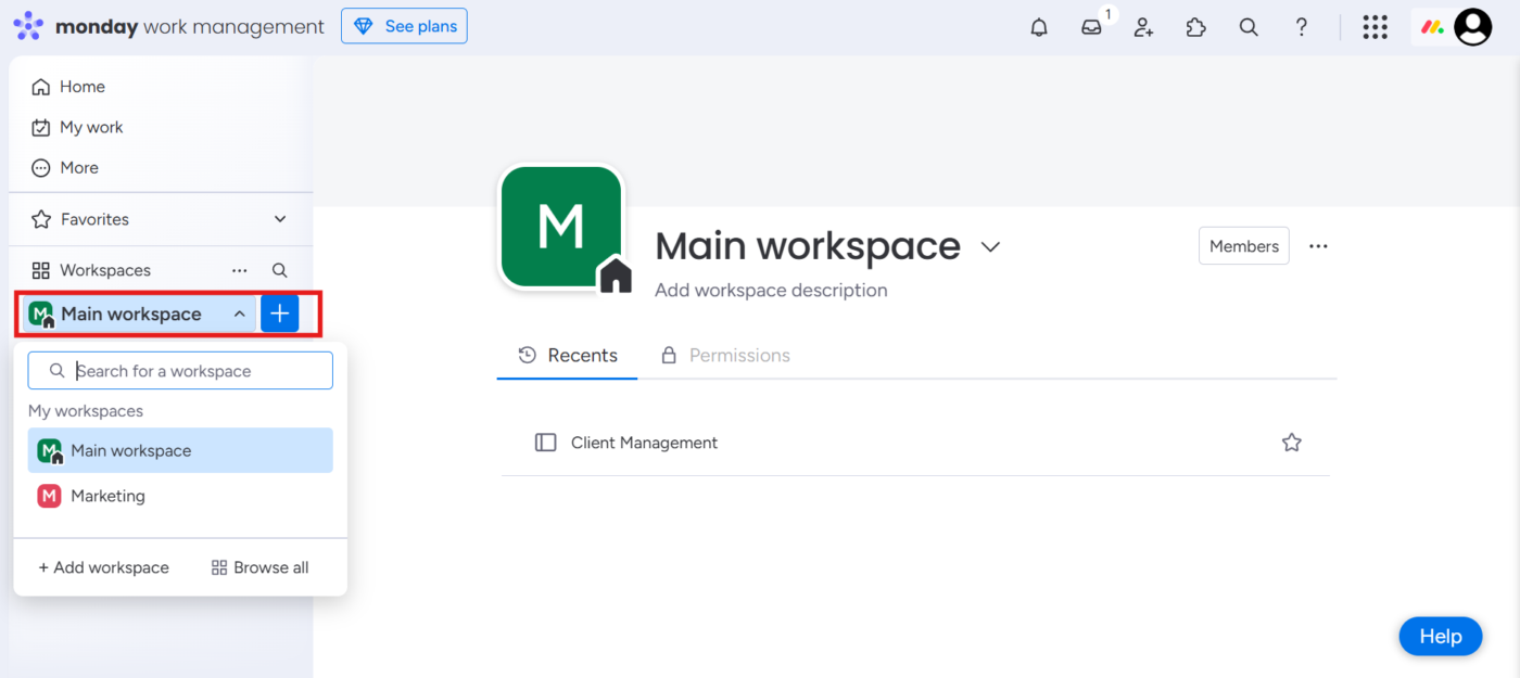 workspace_Monday.com login