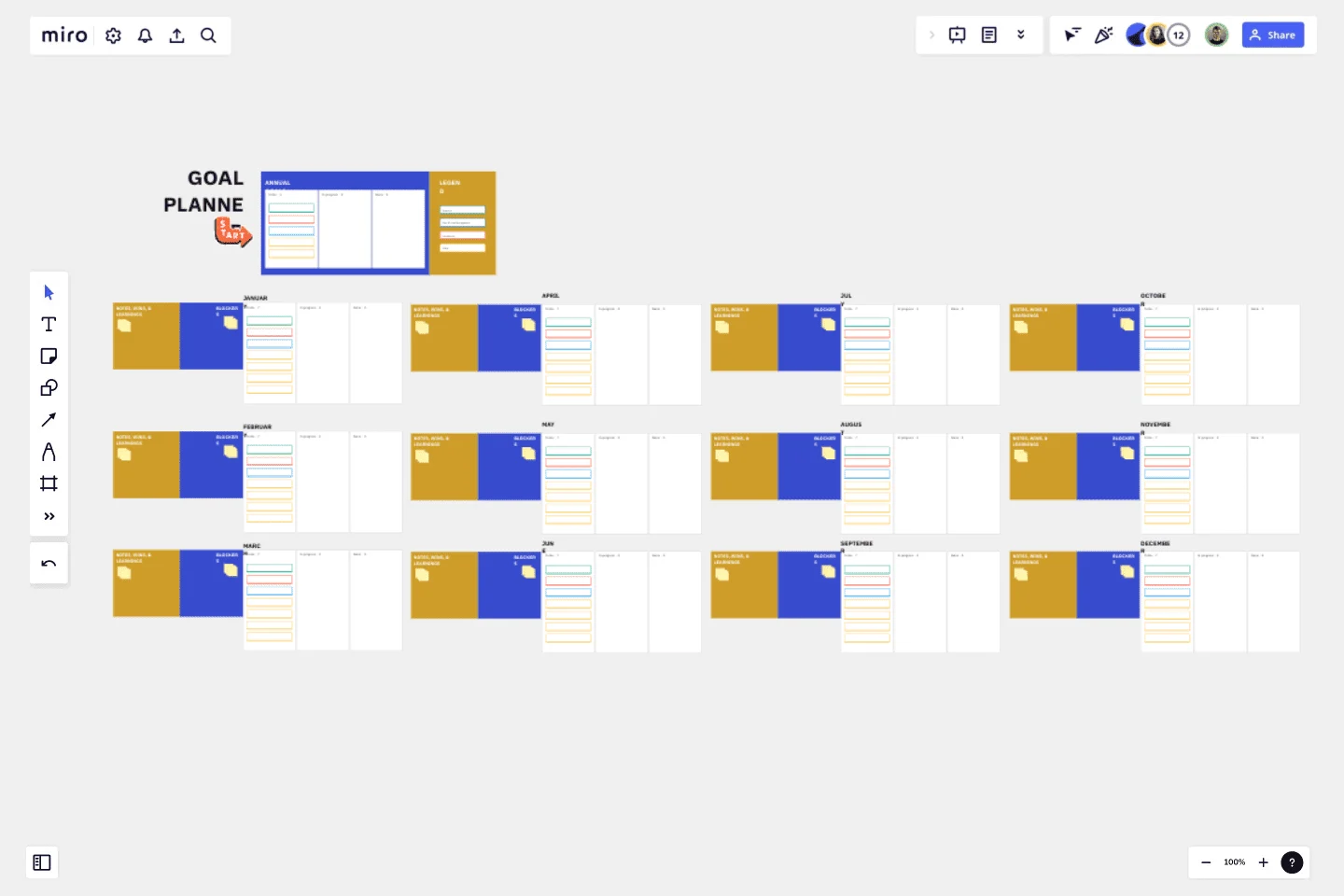 Small Business Goal Tracker Template by Miro