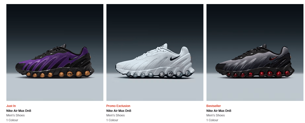 Nike Product Page: Gestalt Principles of Design