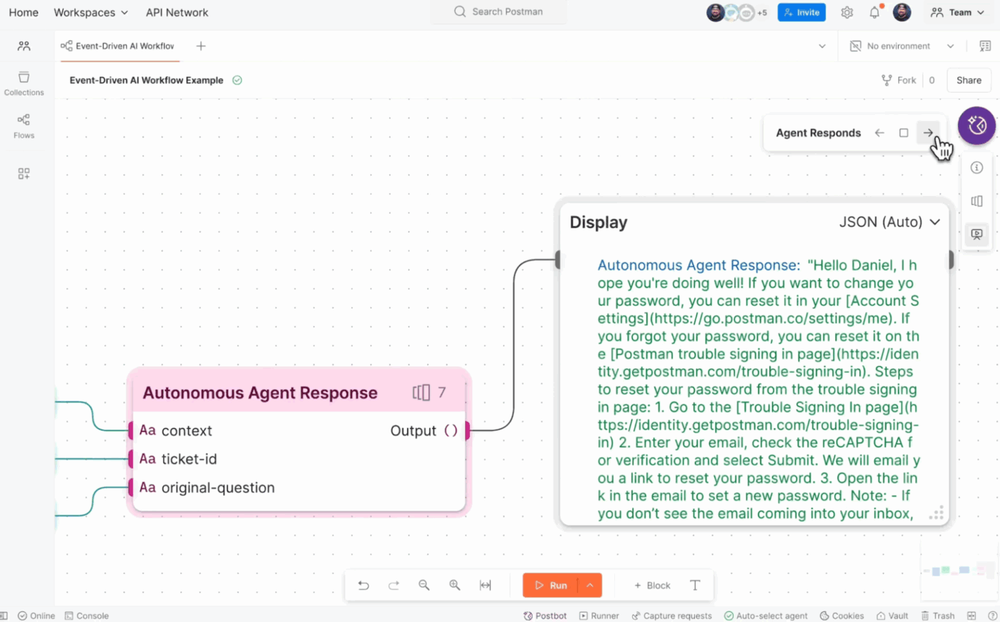 Postman AI Agent Builder Dashboard: AI Agent Builders