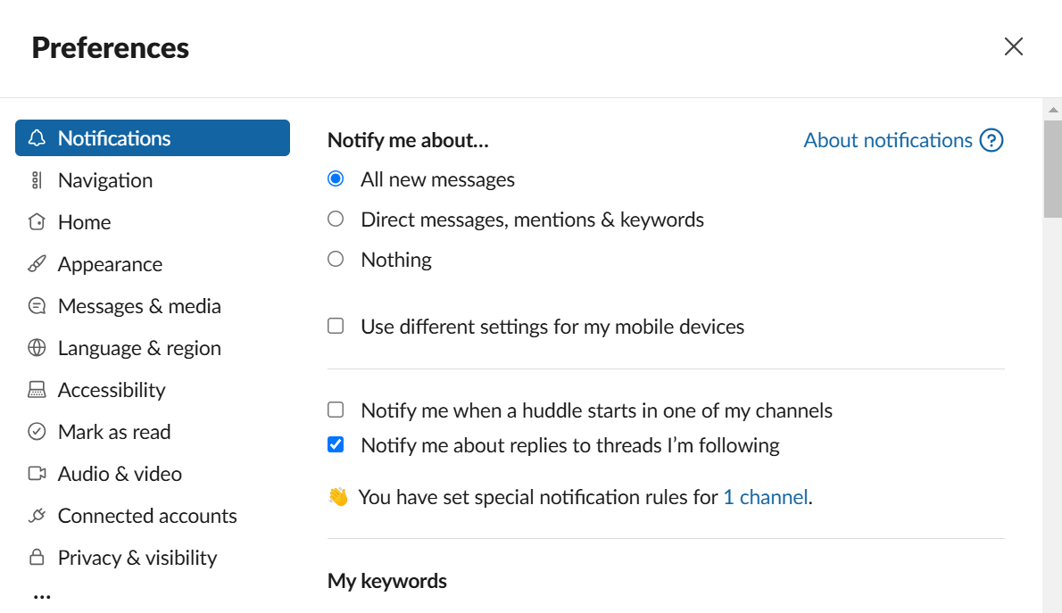Notification references in Slack