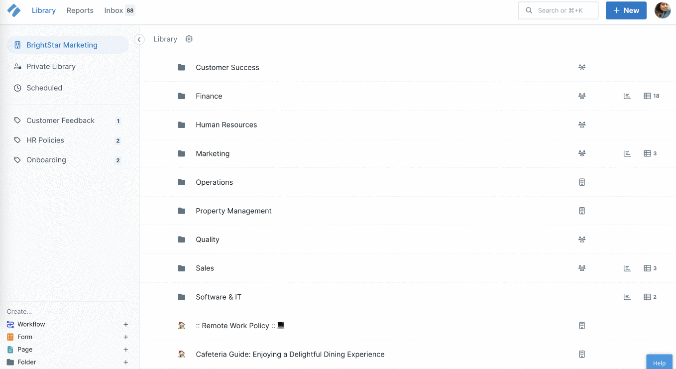 Dashboard Process Street