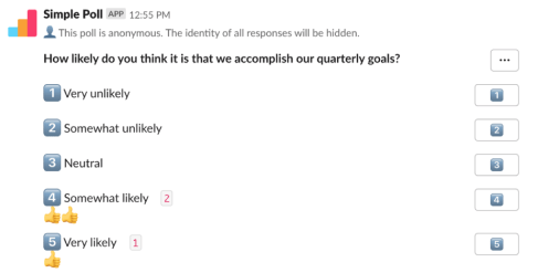 Simple Poll Slack Integration