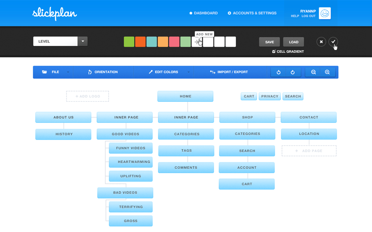 Slickplan Dashboard