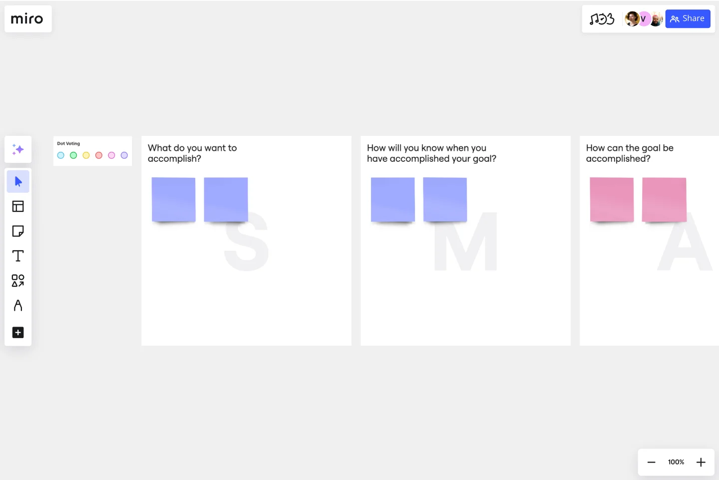 SMART Goals Template by Miro